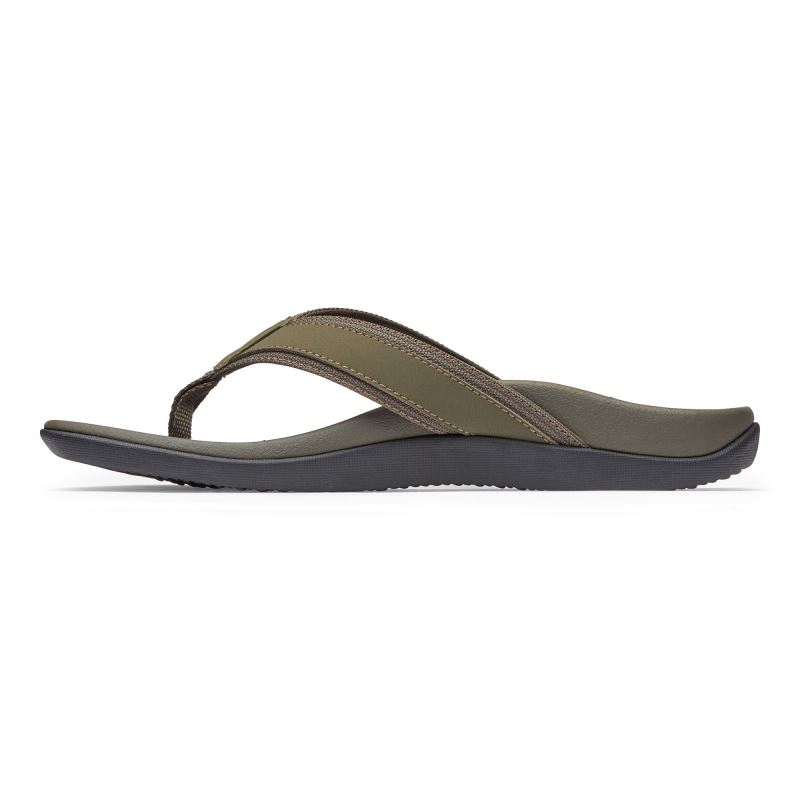 Vionic Tide Puntera Post Sandal Verde Oliva | TVxr1zrk