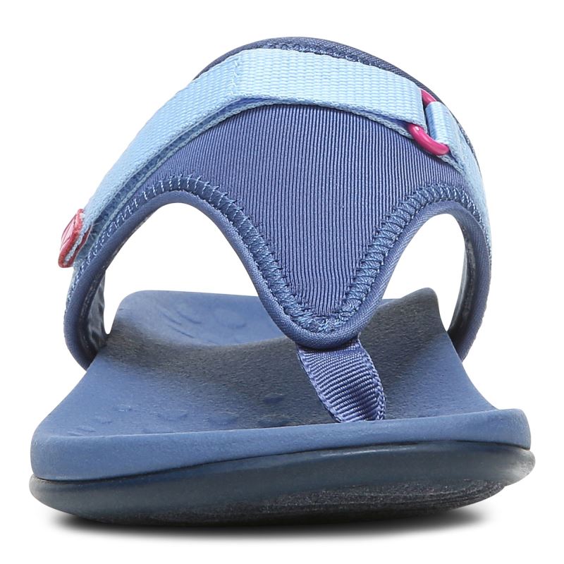 Vionic Tiffany Puntera Post Sandal Azules | LwgCkPAW