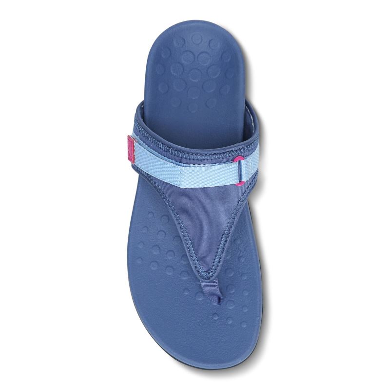 Vionic Tiffany Puntera Post Sandal Azules | LwgCkPAW