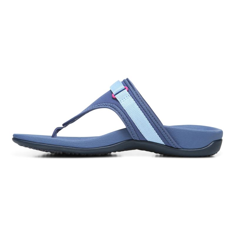 Vionic Tiffany Puntera Post Sandal Azules | LwgCkPAW
