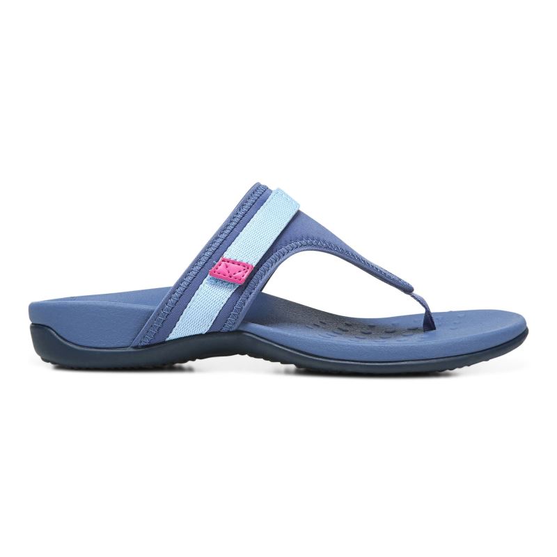 Vionic Tiffany Puntera Post Sandal Azules | LwgCkPAW