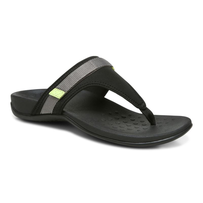 Vionic Tiffany Puntera Post Sandal Negros | bS4qgHJs