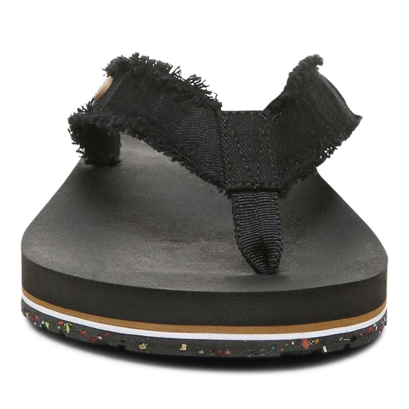 Vionic Unwind Puntera Post Sandal Negros | cNyfVv4r
