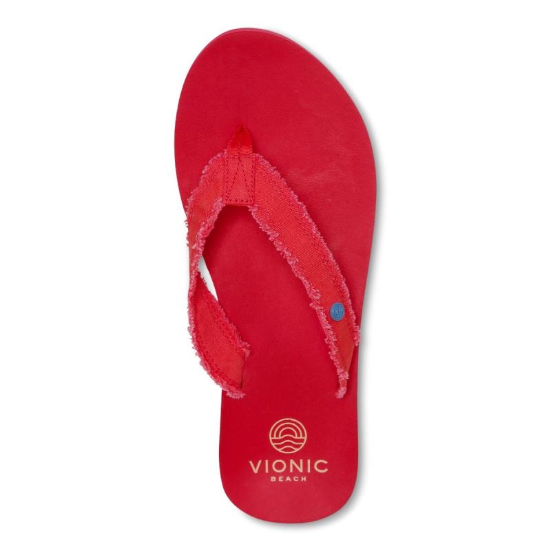 Vionic Unwind Puntera Post Sandal Rojos | HSLopcCd
