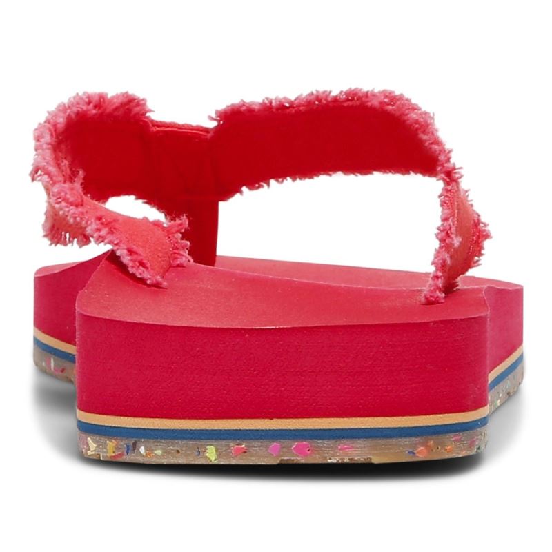 Vionic Unwind Puntera Post Sandal Rojos | HSLopcCd
