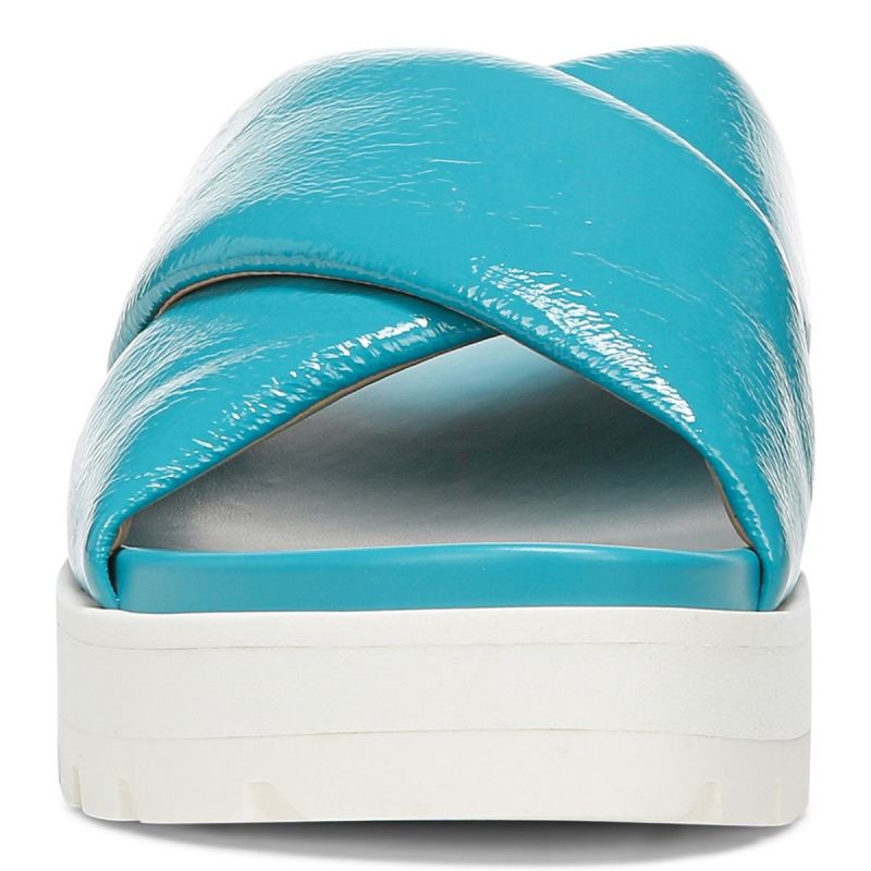 Vionic Vesta Flatform Lug Sandal Azules | mGhj1I1V