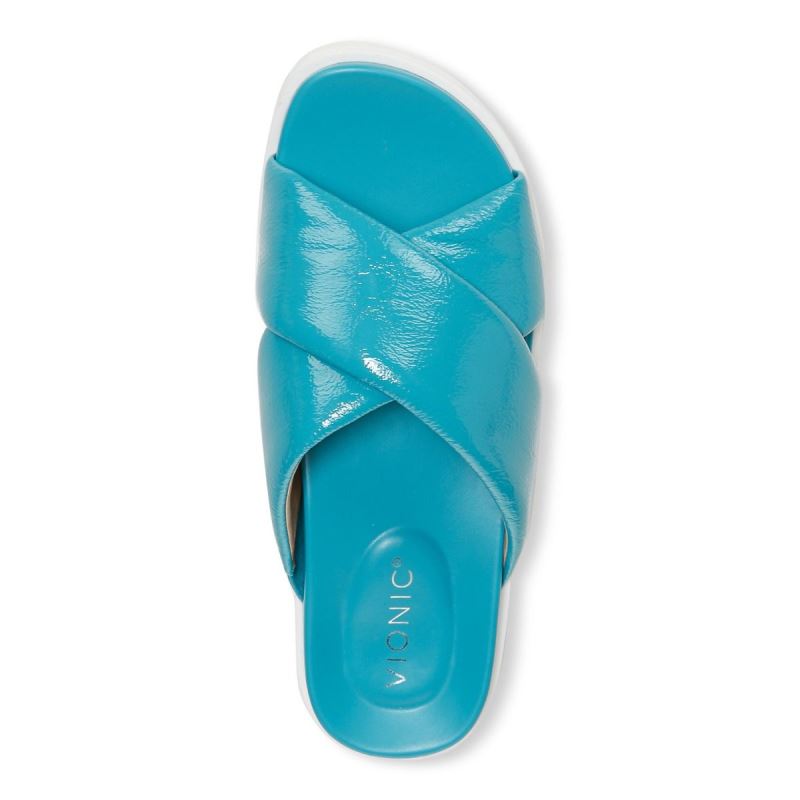 Vionic Vesta Flatform Lug Sandal Azules | mGhj1I1V