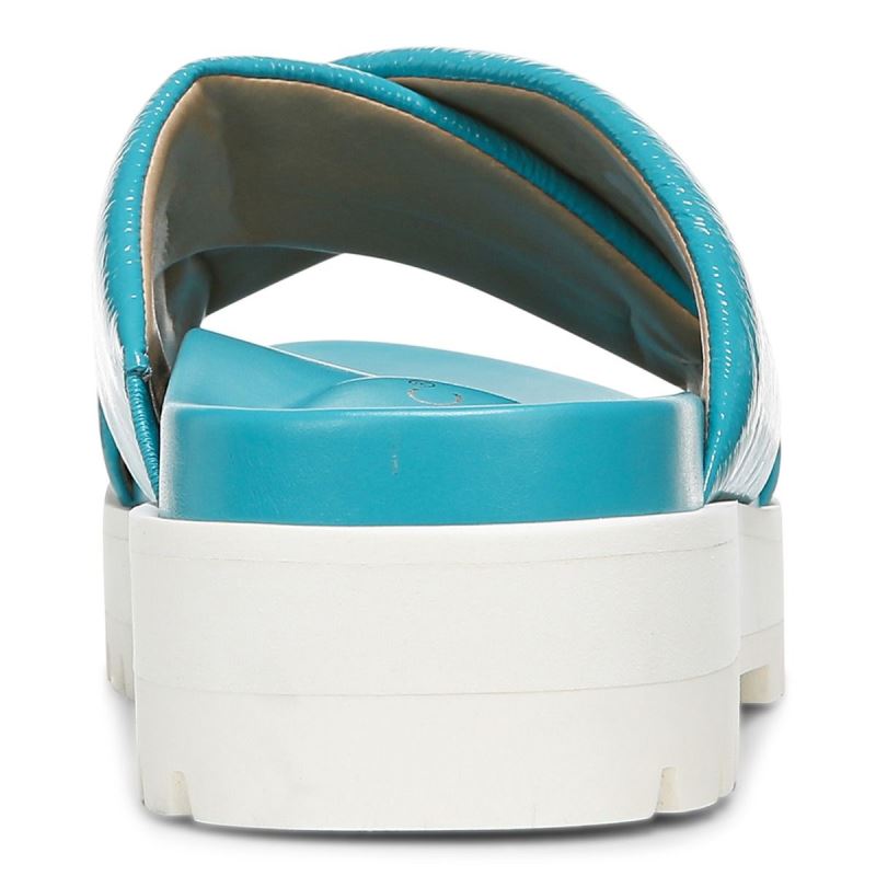 Vionic Vesta Flatform Lug Sandal Azules | mGhj1I1V