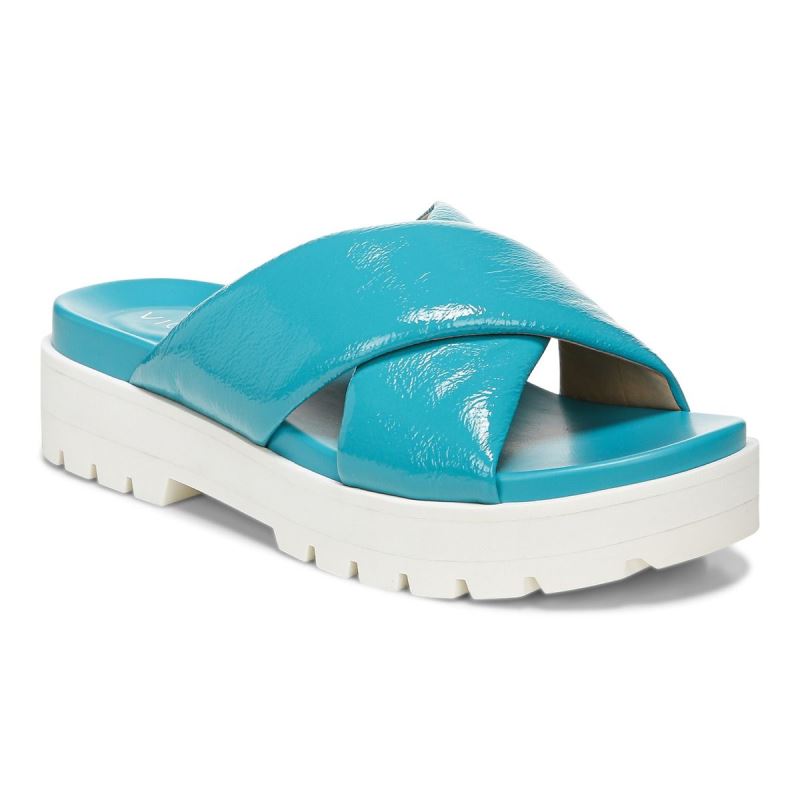 Vionic Vesta Flatform Lug Sandal Azules | mGhj1I1V