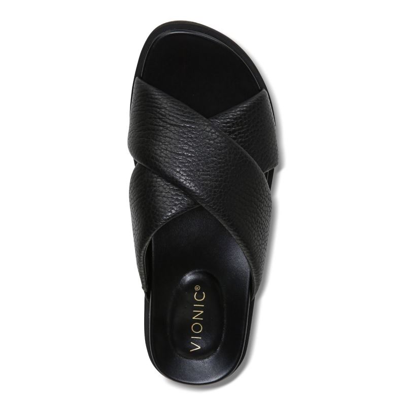 Vionic Vesta Flatform Lug Sandal Negros | 127Tadq6