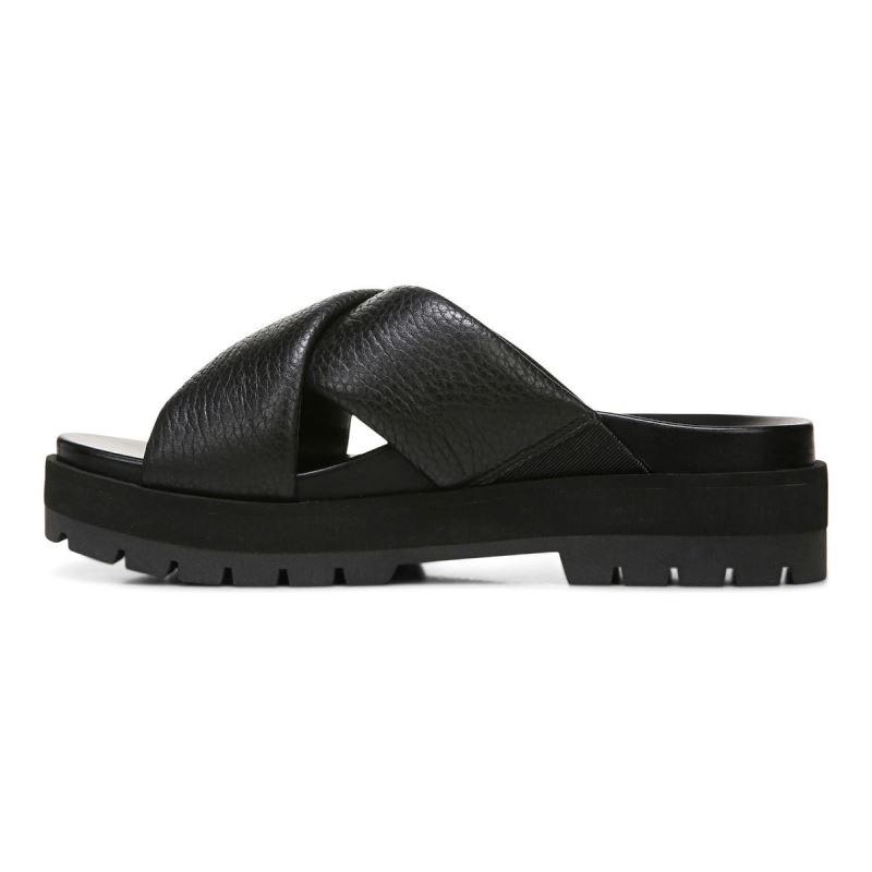 Vionic Vesta Flatform Lug Sandal Negros | 127Tadq6