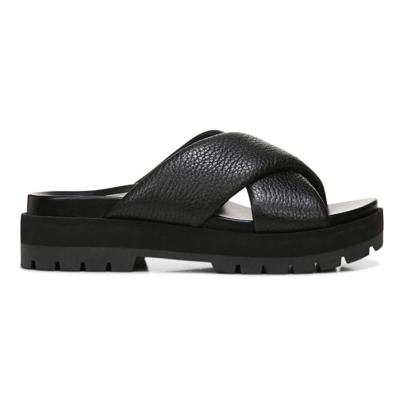 Vionic Vesta Flatform Lug Sandal Negros | 127Tadq6