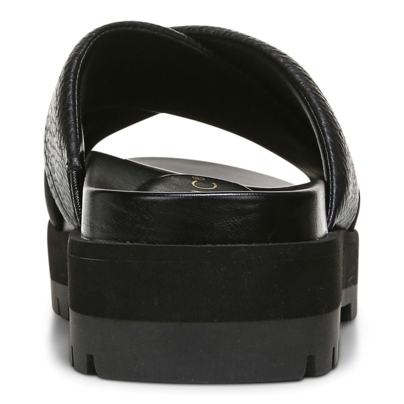Vionic Vesta Flatform Lug Sandal Negros | 127Tadq6