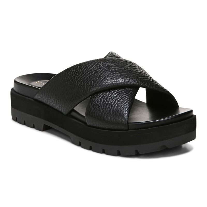 Vionic Vesta Flatform Lug Sandal Negros | 127Tadq6