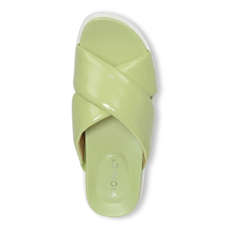Vionic Vesta Flatform Lug Sandal Verdes Claro | t4iymPib