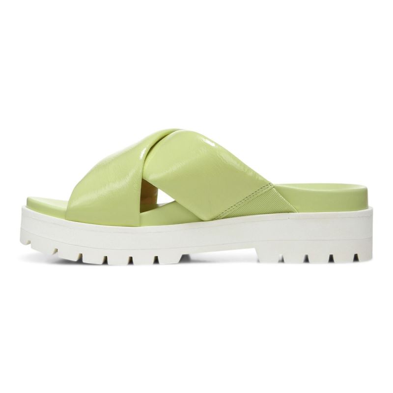 Vionic Vesta Flatform Lug Sandal Verdes Claro | t4iymPib