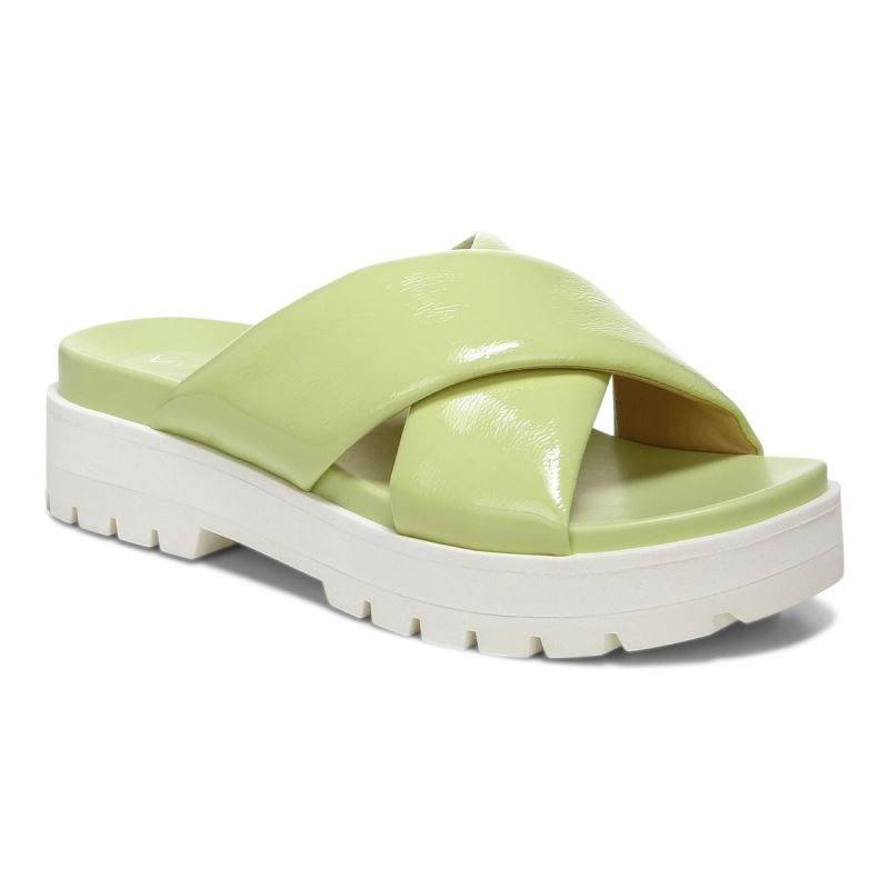 Vionic Vesta Flatform Lug Sandal Verdes Claro | t4iymPib