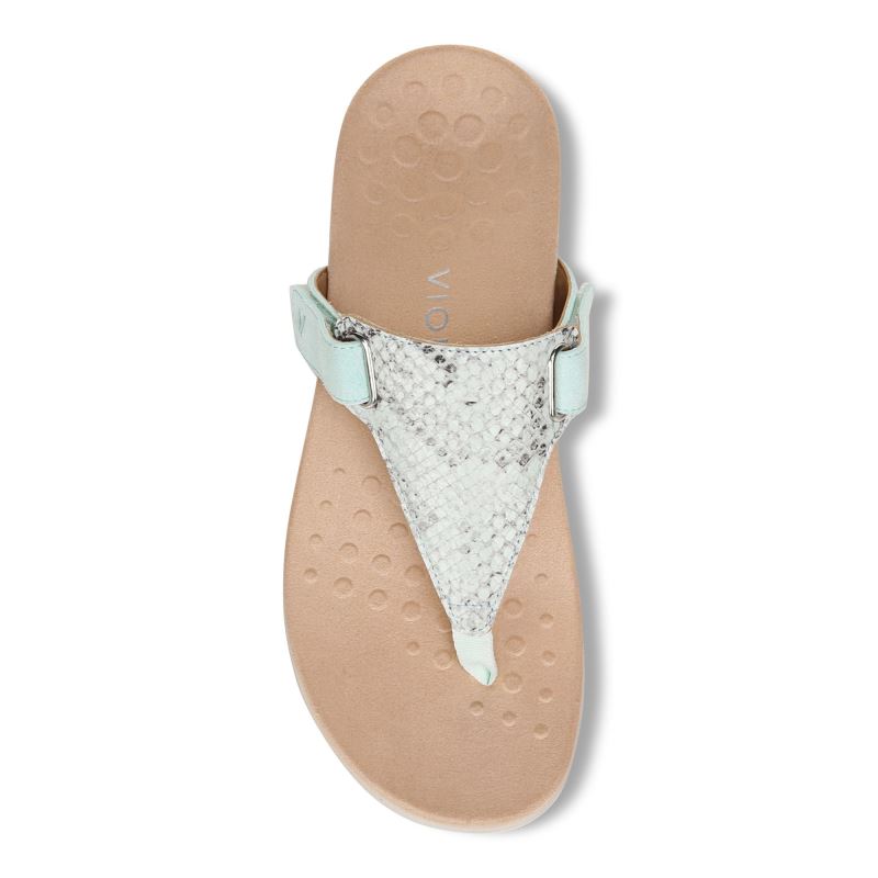 Vionic Wanda T-Correa Sandal Azules | CgfUsvSZ