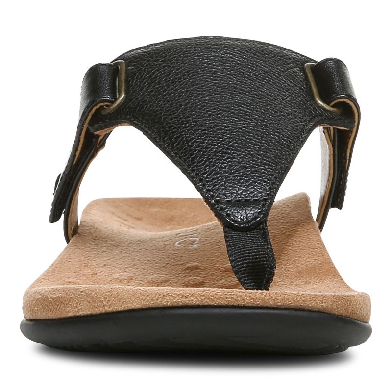 Vionic Wanda T-Correa Sandal Negros | tZwyIq3d