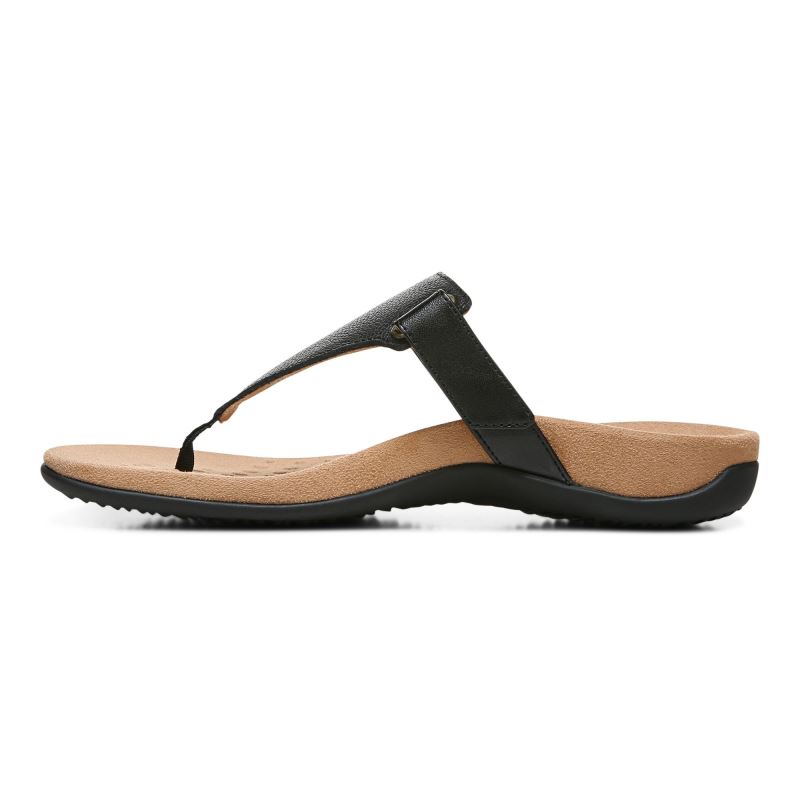 Vionic Wanda T-Correa Sandal Negros | tZwyIq3d
