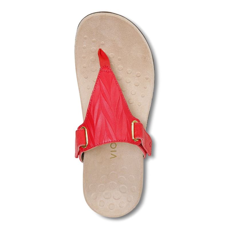 Vionic Wanda T-Correa Sandal Rojos | VIJvdOpO