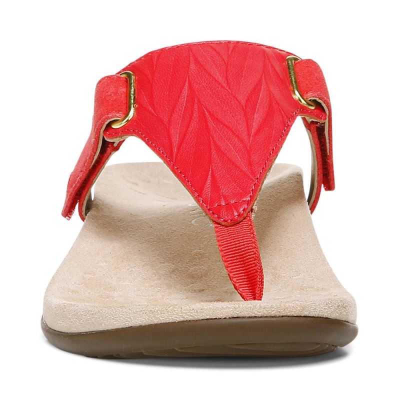 Vionic Wanda T-Correa Sandal Rojos | VIJvdOpO
