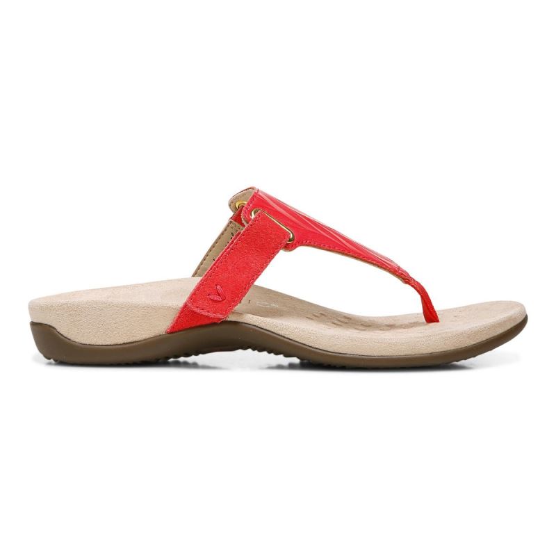 Vionic Wanda T-Correa Sandal Rojos | VIJvdOpO