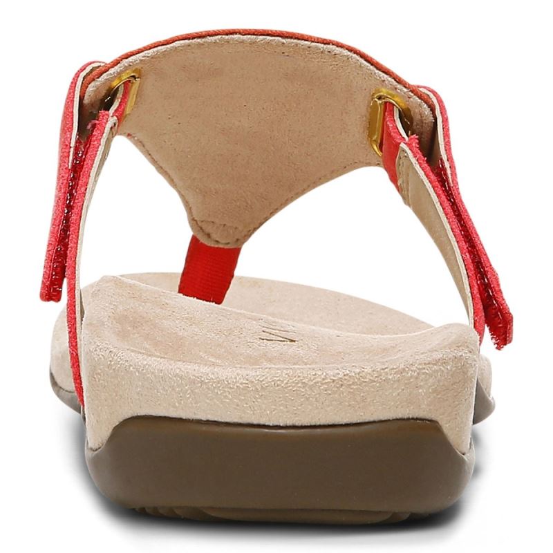 Vionic Wanda T-Correa Sandal Rojos | VIJvdOpO