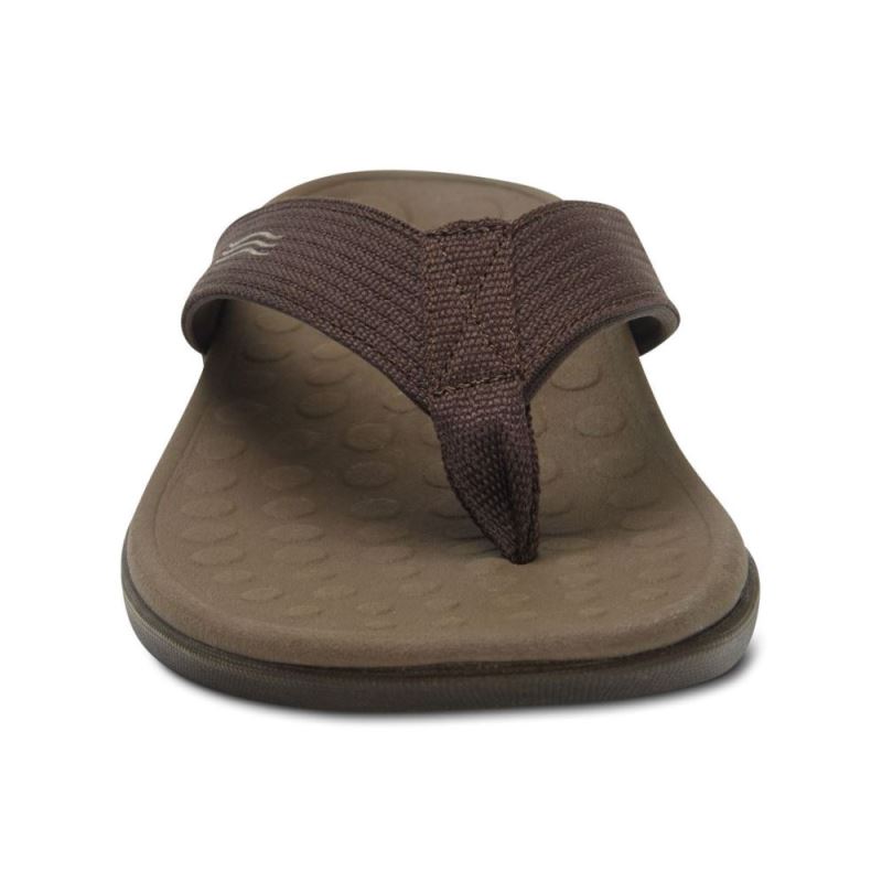 Vionic Wave Puntera Post Sandal Chocolate | zUFgzG6t