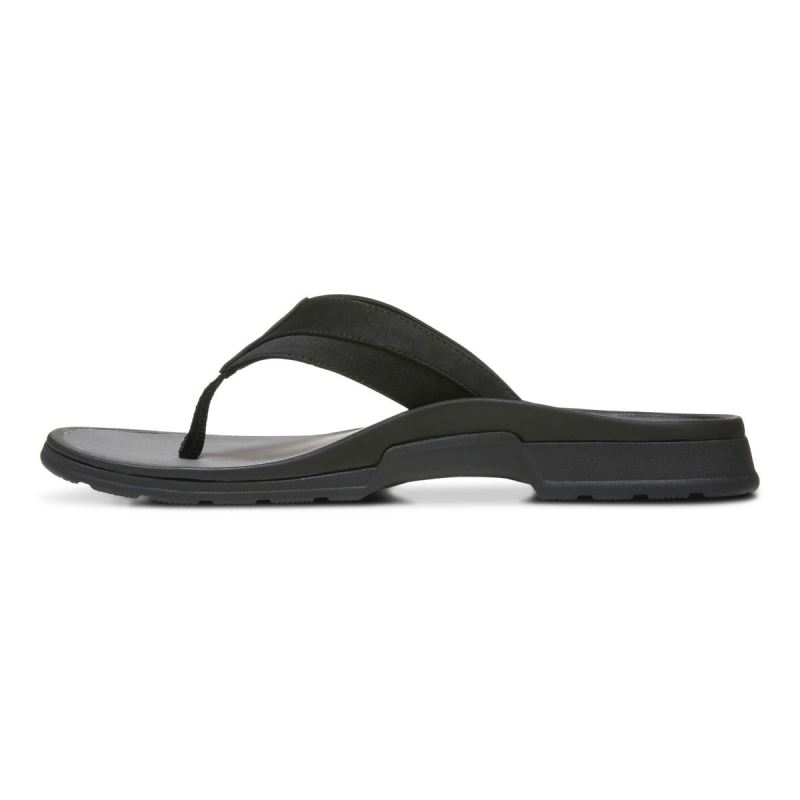 Vionic Wyatt Puntera Post Sandal Negros | LTG3HbOm