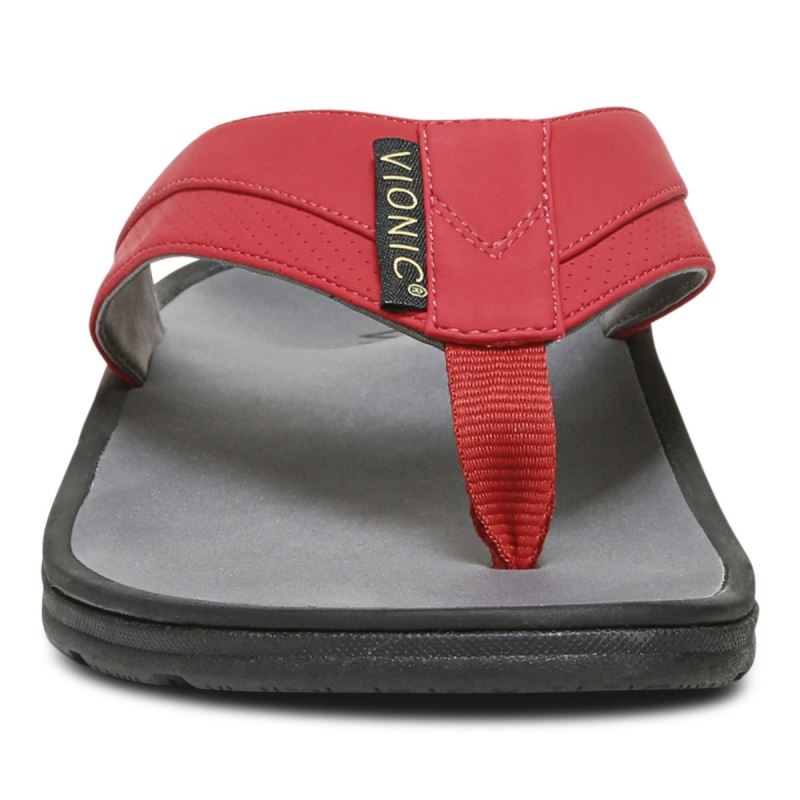 Vionic Wyatt Puntera Post Sandal Rojos | c89Wla6s