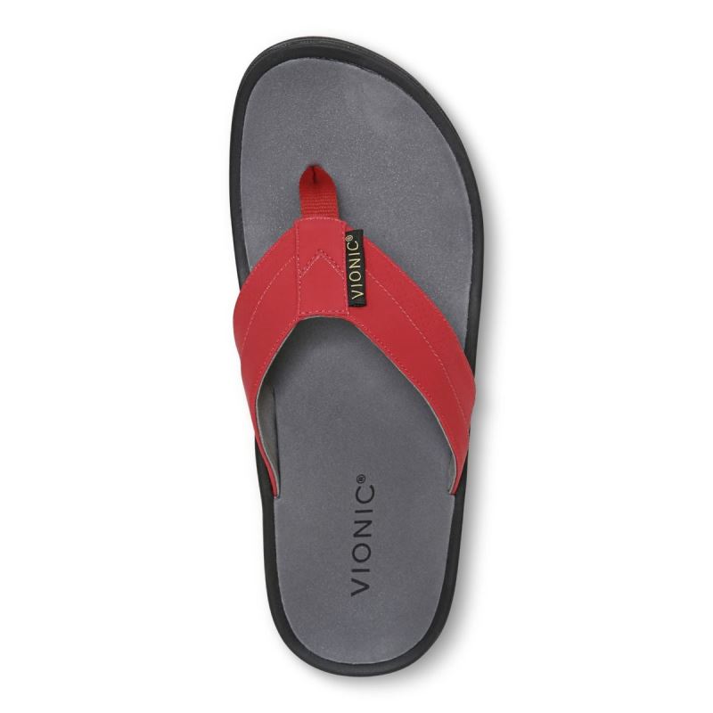Vionic Wyatt Puntera Post Sandal Rojos | c89Wla6s