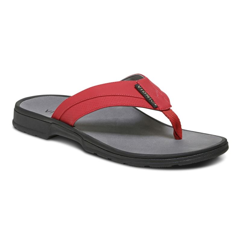 Vionic Wyatt Puntera Post Sandal Rojos | c89Wla6s