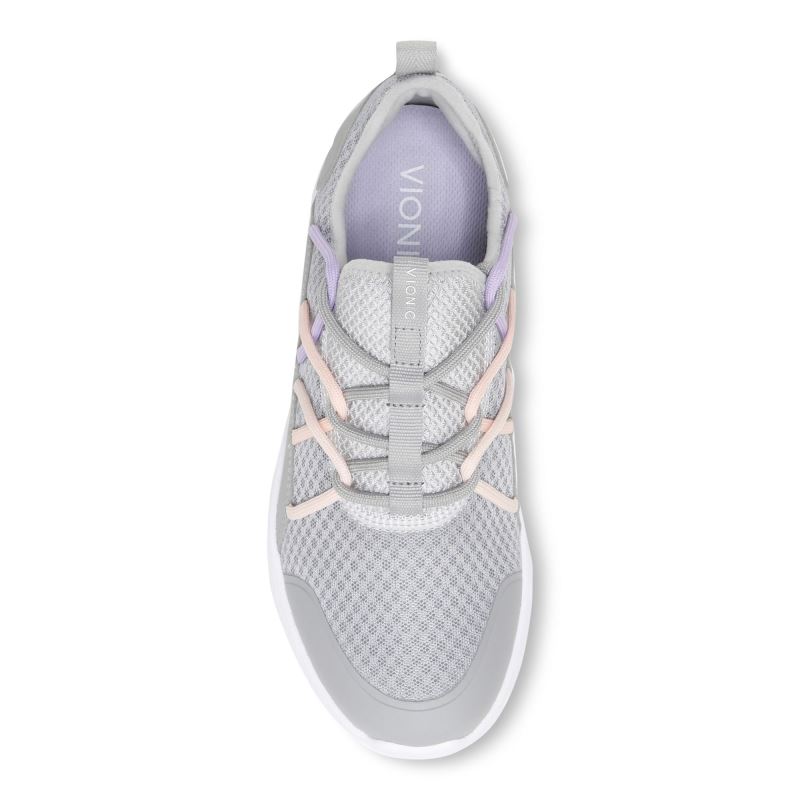 Vionic Zeliya Encaje Up Sneaker Grises | yb0ZyNi5