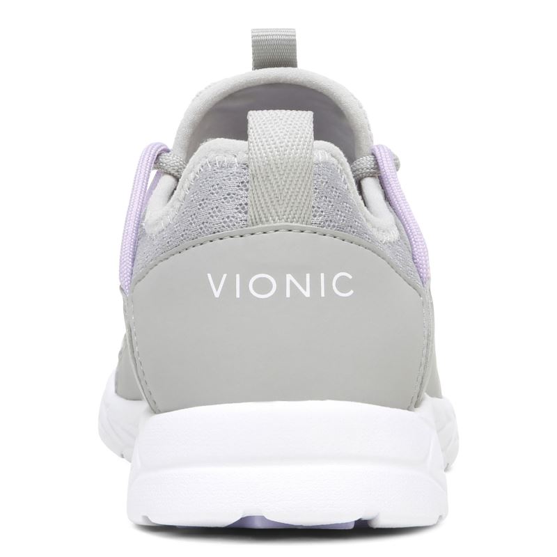 Vionic Zeliya Encaje Up Sneaker Grises | yb0ZyNi5