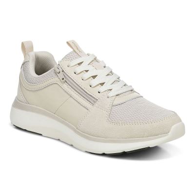 Vionic Athena Sneaker Creme | 9PCcwOqk