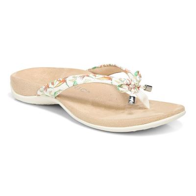 Vionic Bella Puntera Post Sandal Blancos | 3CLOGoQL