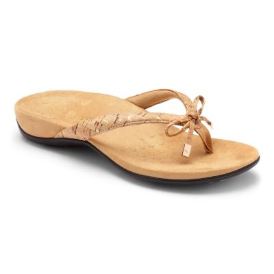 Vionic Bella Puntera Post Sandal Dorados | aJMRDTU4