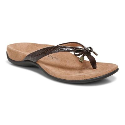 Vionic Bella Puntera Post Sandal Marrom | KOmoyzgS