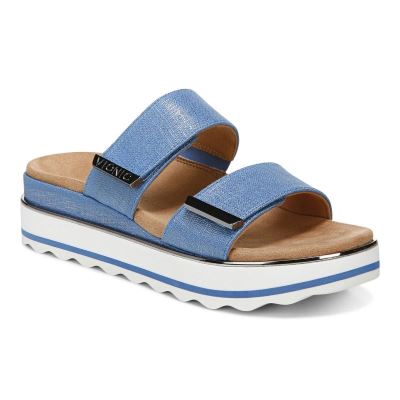 Vionic Brandie Flatform Sandal Azules | FYNyVD0v