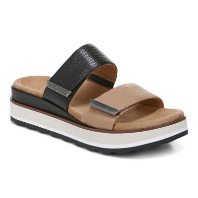 Vionic Brandie Flatform Sandal Negros | agL0SwPK