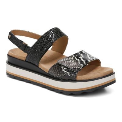 Vionic Brielle Flatform Sandal Negros | DaMihMcn