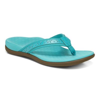 Vionic Casandra Puntera Post Sandal Azules | MHa6rSGw