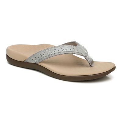 Vionic Casandra Puntera Post Sandal Grises Claro | PajAYhk2