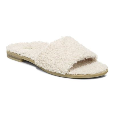 Vionic Demi Shearling Chanclas Beige | 9GGf1Fi9