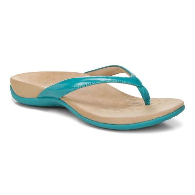 Vionic Dillon Puntera Post Sandal Azules | VqHbl8fn