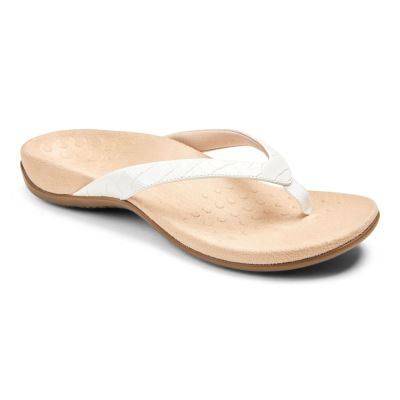 Vionic Dillon Puntera Post Sandal Blancos | 9cBqL1wy