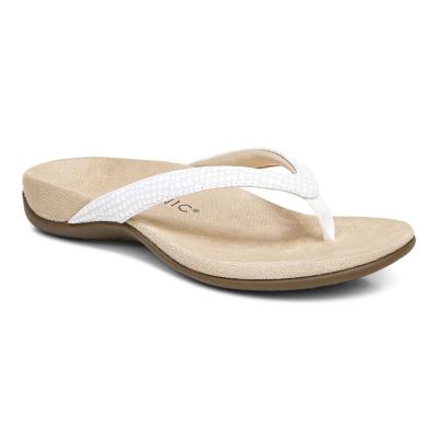 Vionic Dillon Puntera Post Sandal Blancos | zDvrqusU