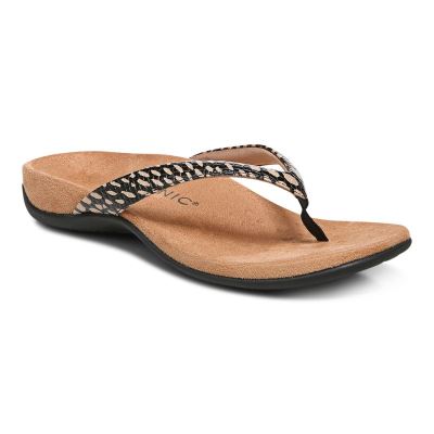 Vionic Dillon Puntera Post Sandal Negros | Ik7BZJQw