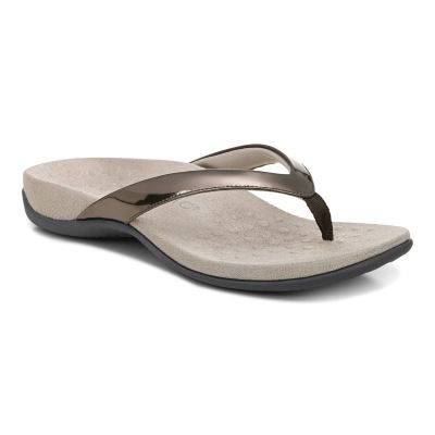 Vionic Dillon Puntera Post Sandal Plateados | dM8pcMey